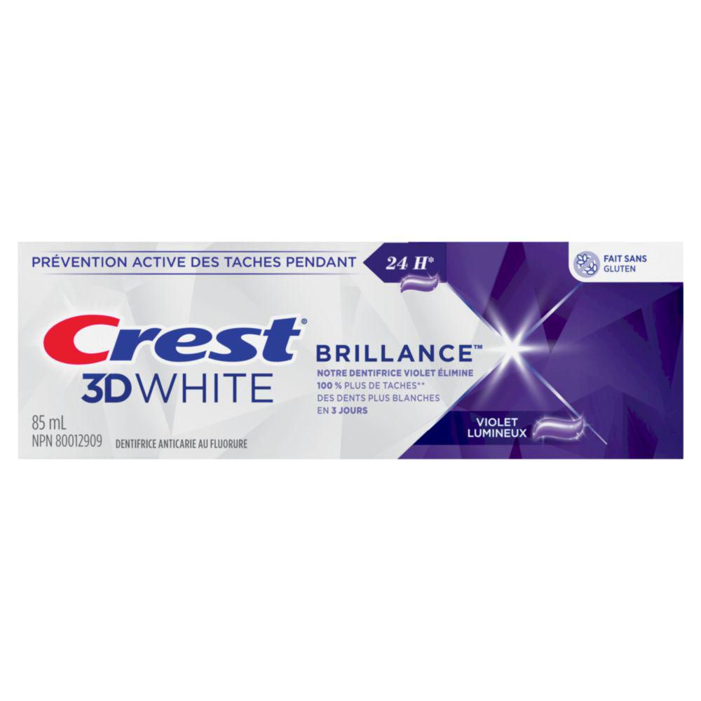 Crest 3D White Brilliance Teeth Whitening Purple Toothpaste