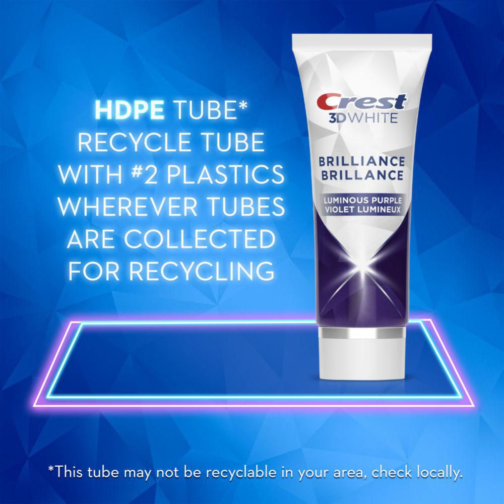 Crest 3D White Brilliance Teeth Whitening Purple Toothpaste