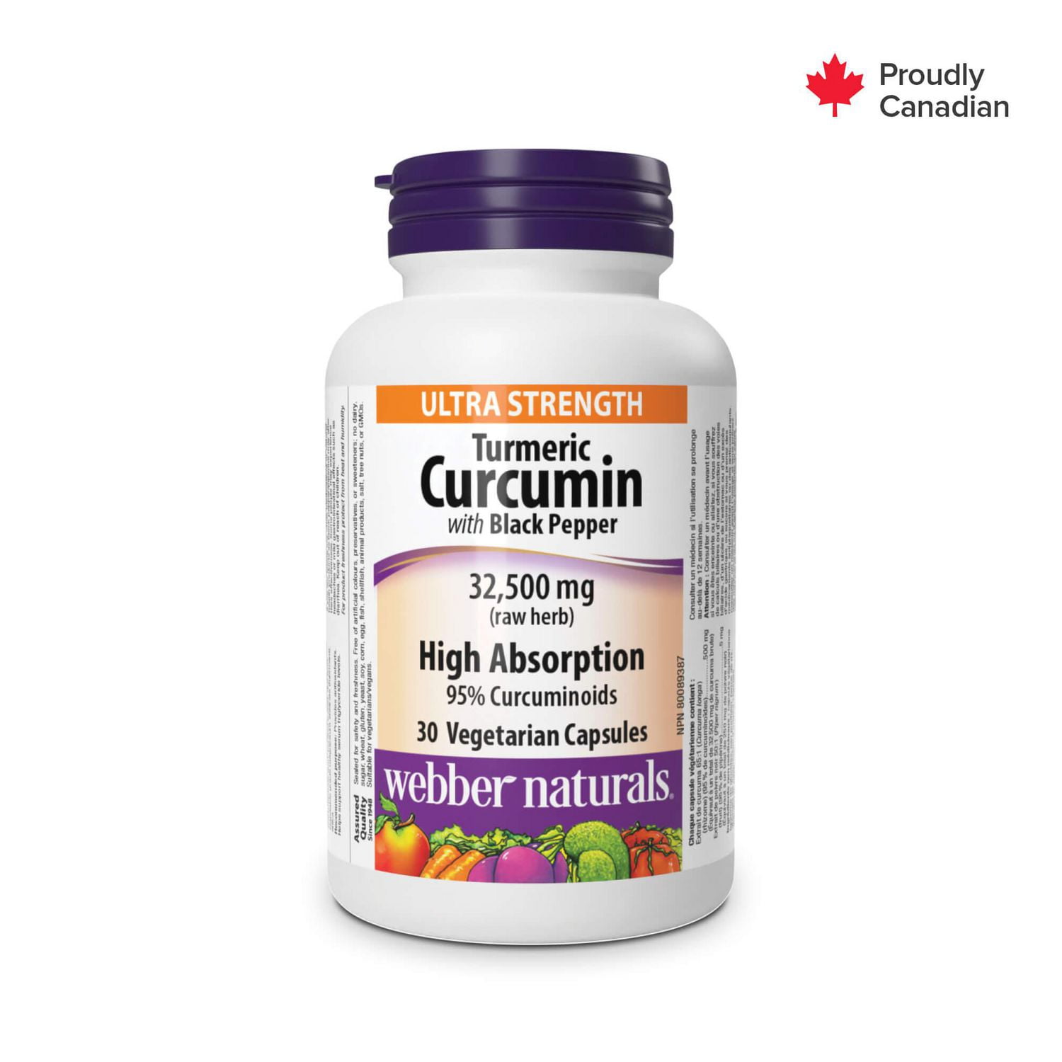 Webber Naturals Turmeric Curcumin 500mg 120 Capsules