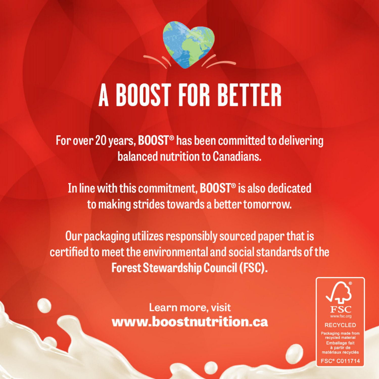 Substitut de repas BOOST Original, latte au chocolat, emb. de 6 1.5 kg