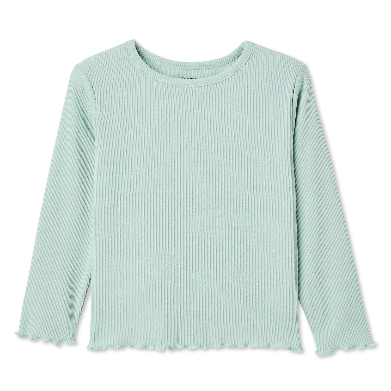 T-shirt à manches longues en tricot côtelé George pour petites filles