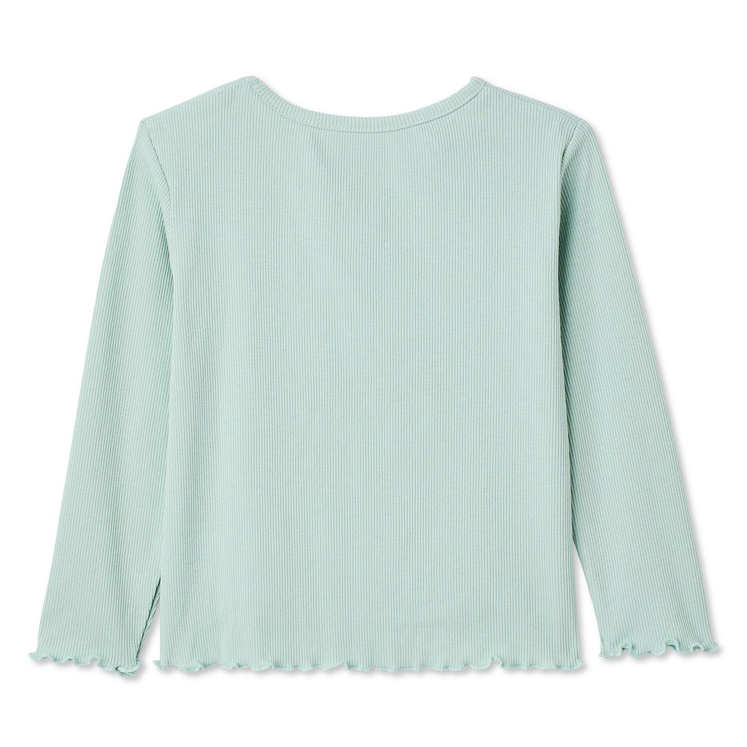T-shirt à manches longues en tricot côtelé George pour petites filles