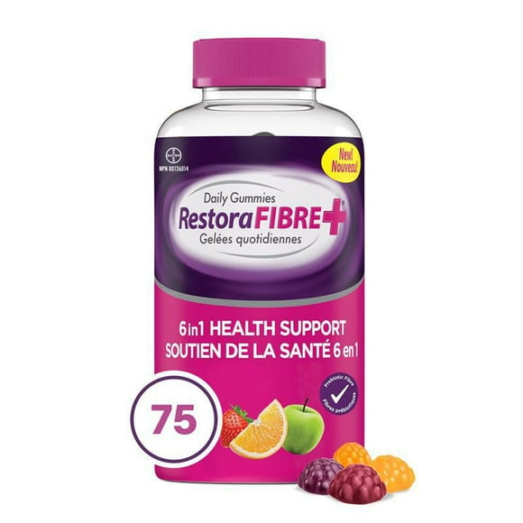 RestoraFIBRE+ Soutien de la santé 6 en&nbsp;1&nbsp;75&nbsp;gelées 75 EA