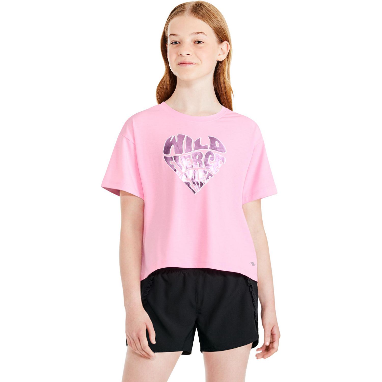 T-shirt coupe carrée avec imprimé graphique Athletic Works pour filles