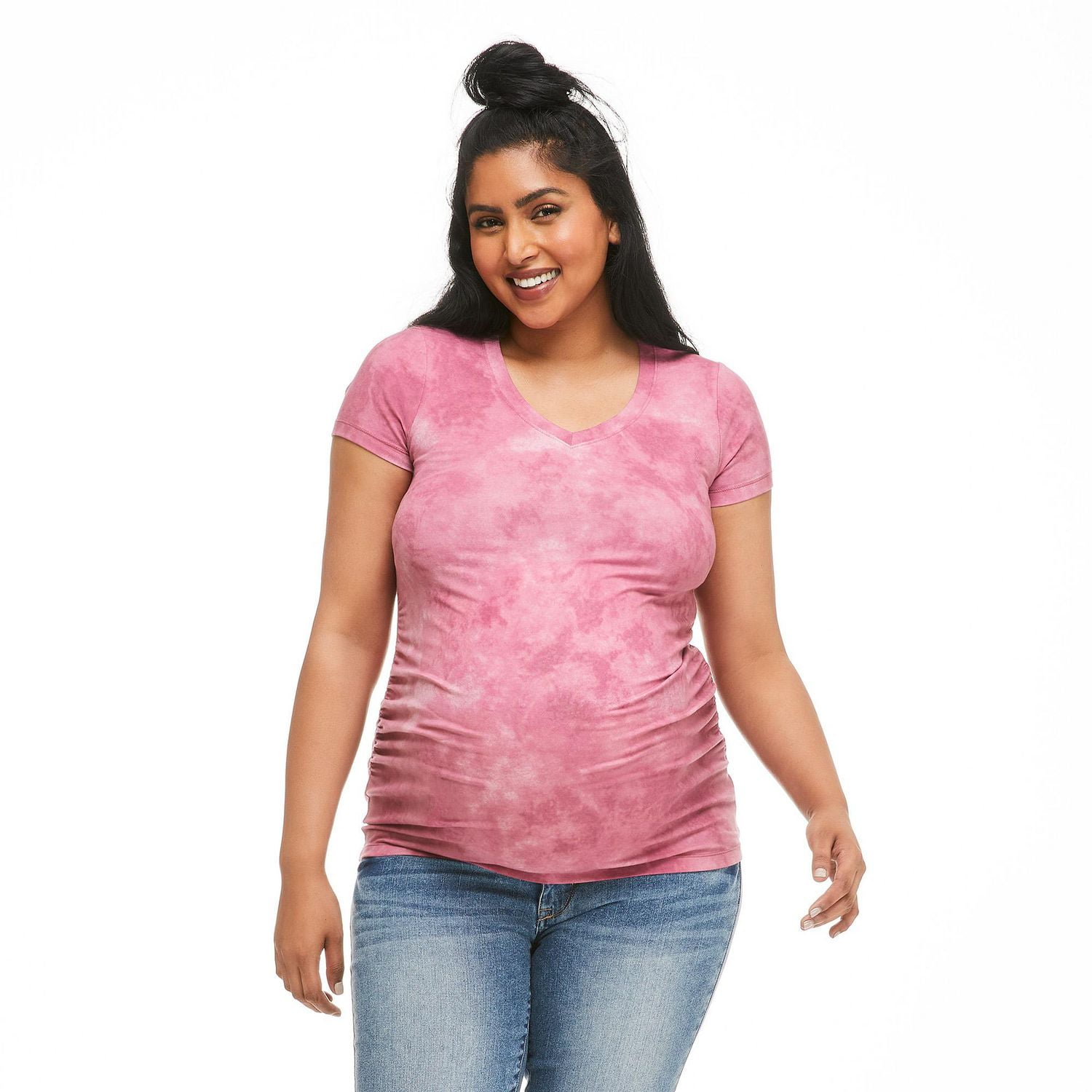 Paisley Sky Maternity Basic V-Neckline Tee