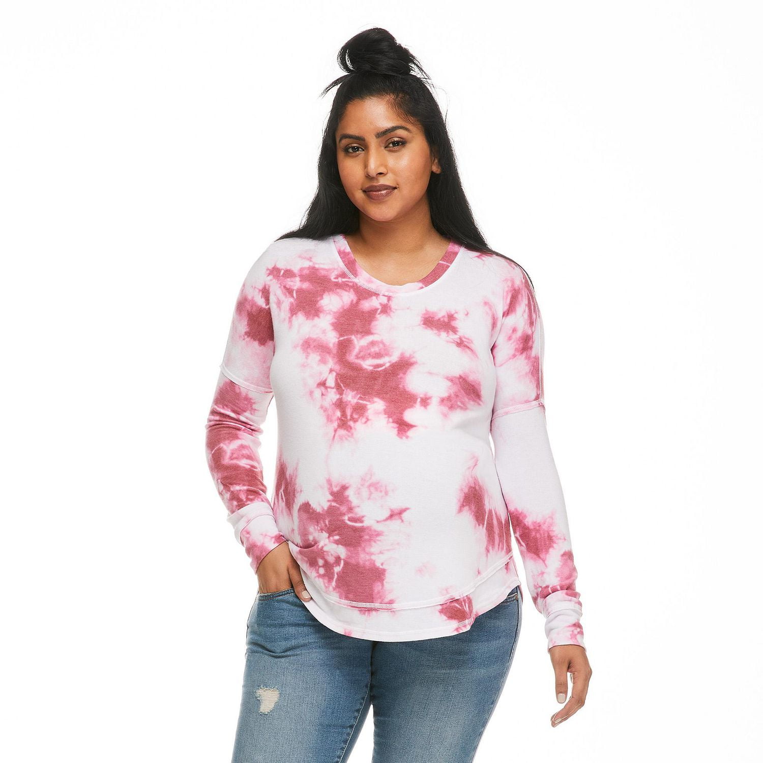 Paisley Sky Maternity Oversized High-Low Hem Top