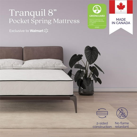 Matelas à ressorts ensachés de 8 po Tranquil de Signature Sleep, grand lit