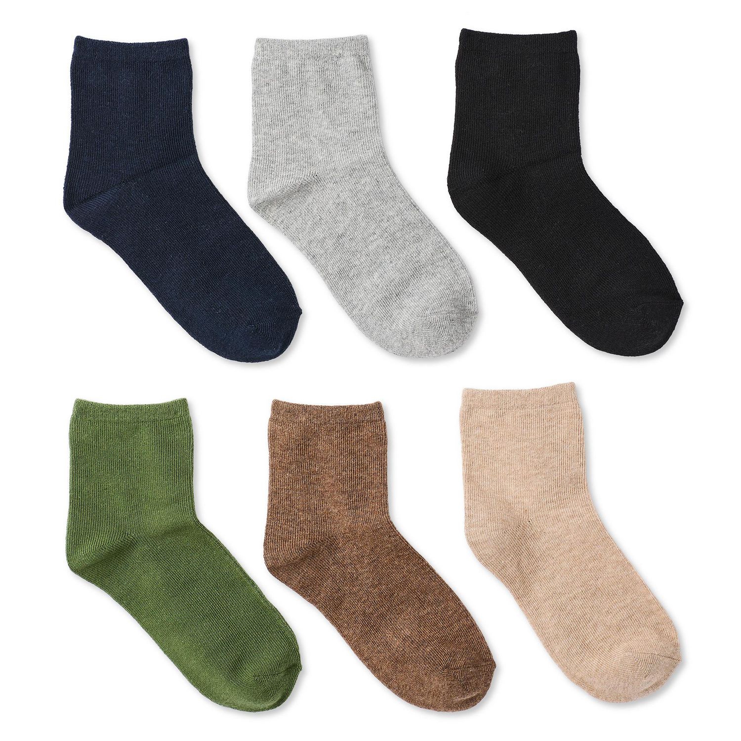 Lot de 6 paires chaussettes mi-mollet George pour garçons