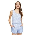 thumbnail image 1 of No Boundaries Women's Pointelle Ruffle Pajamas 2-Piece Set, 1 of 6