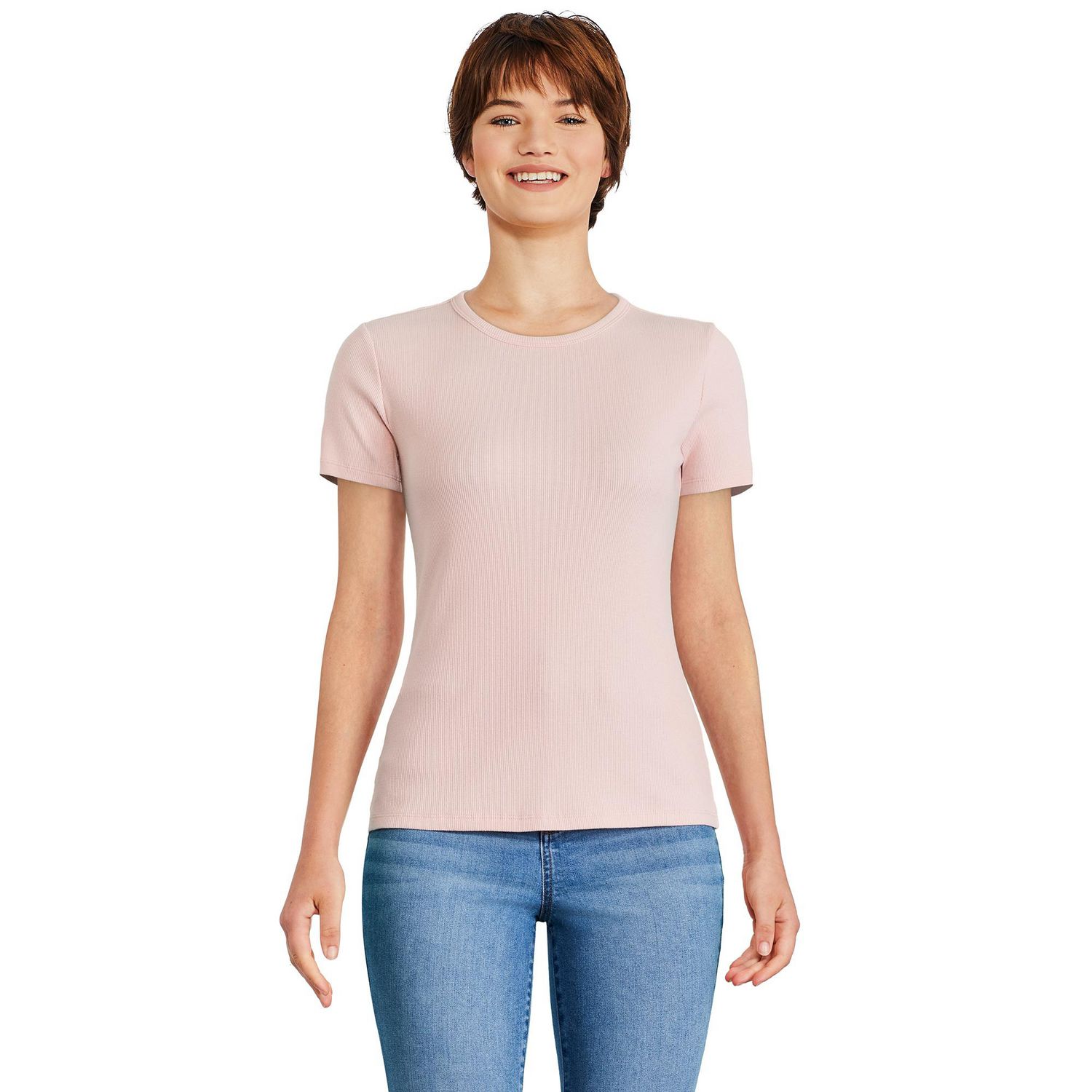 George Women s Short Sleeve Rib Tee