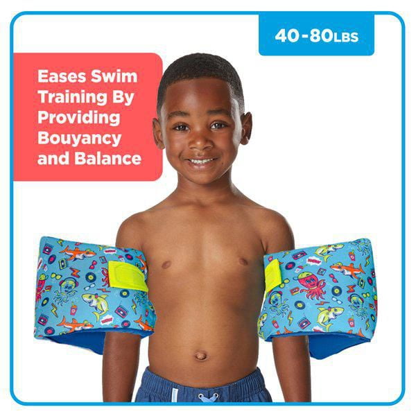 SwimSchool Re-Usable Swim Diaper with Elastic Waist and Leg Openings,  Shark, Small 