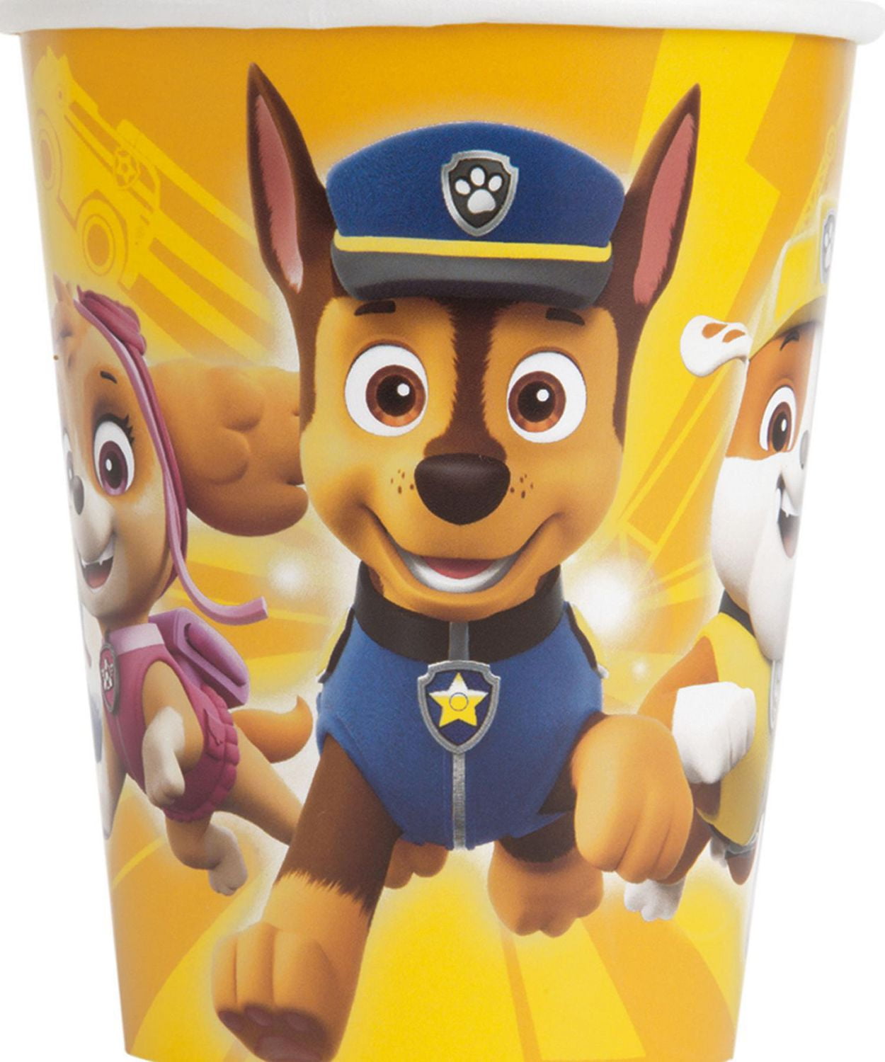 PAW Patrol Birthday Paper Cups 9oz. 8ct Disposable cups hold 9oz