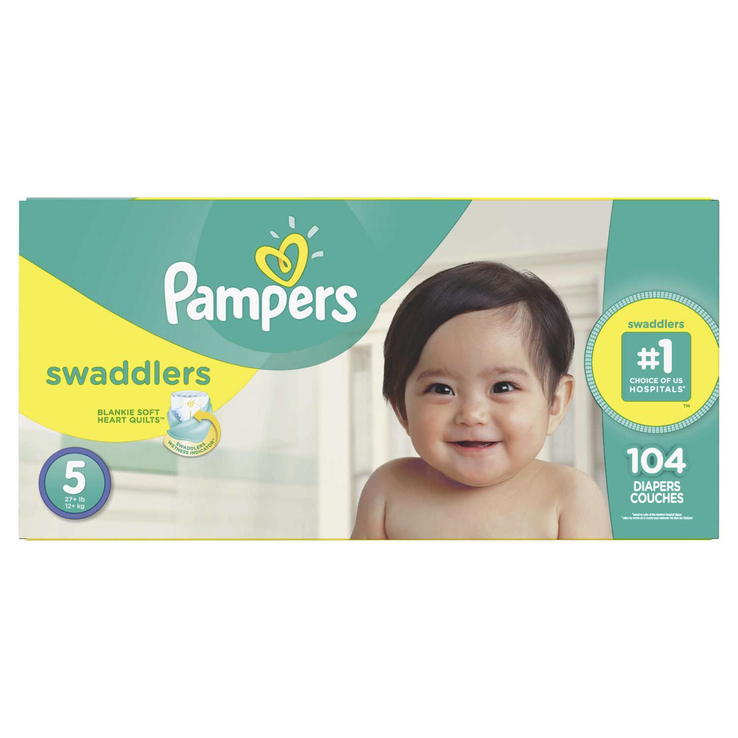 Pampers Swaddlers Size Newborn Diapers FULL CASE 12 Packs of 20 = 240 count 