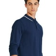 thumbnail image 2 of George Men's Long Sleeve Pique Polo, 2 of 6