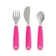 Ensemble fourchette, couteau et cuillère Splash™ pour tout-petit - Rose – image 1 sur 2
