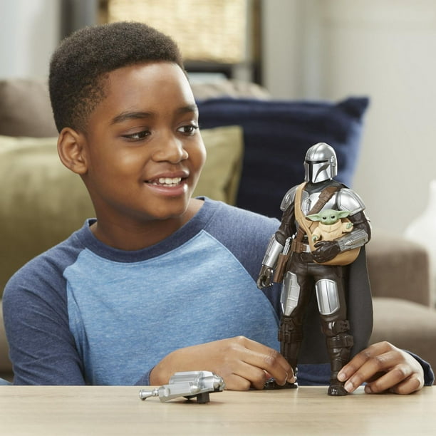 Star Wars: The Mandalorian Galactic Action The Mandalorian and Grogu Kids  Toy Action Figure for Boys and Girls Ages 4 5 6 7 8 and Up (13”)