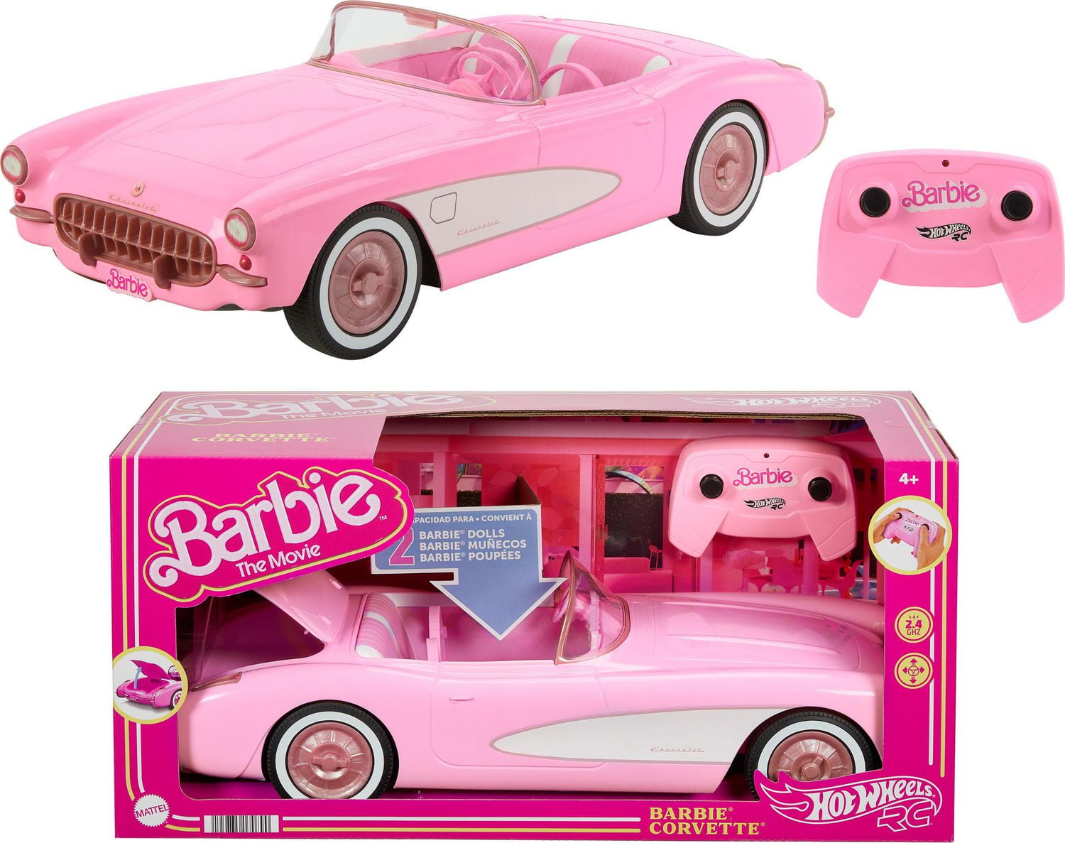 Hot Wheels RC Barbie Corvette Remote Control Corvette from Barbie The Movie Walmart