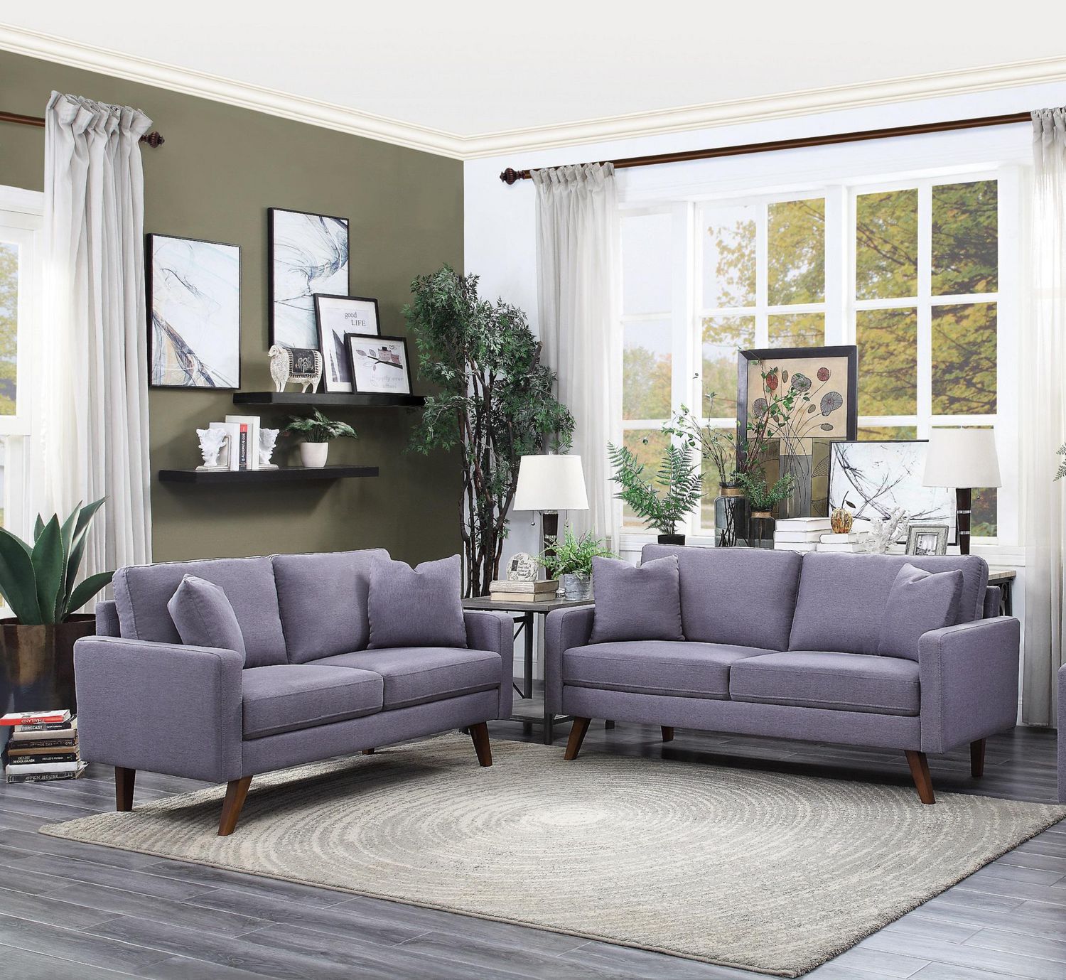 Topline Home Furnishings Grey Loveseat Sofa Set Walmart Canada