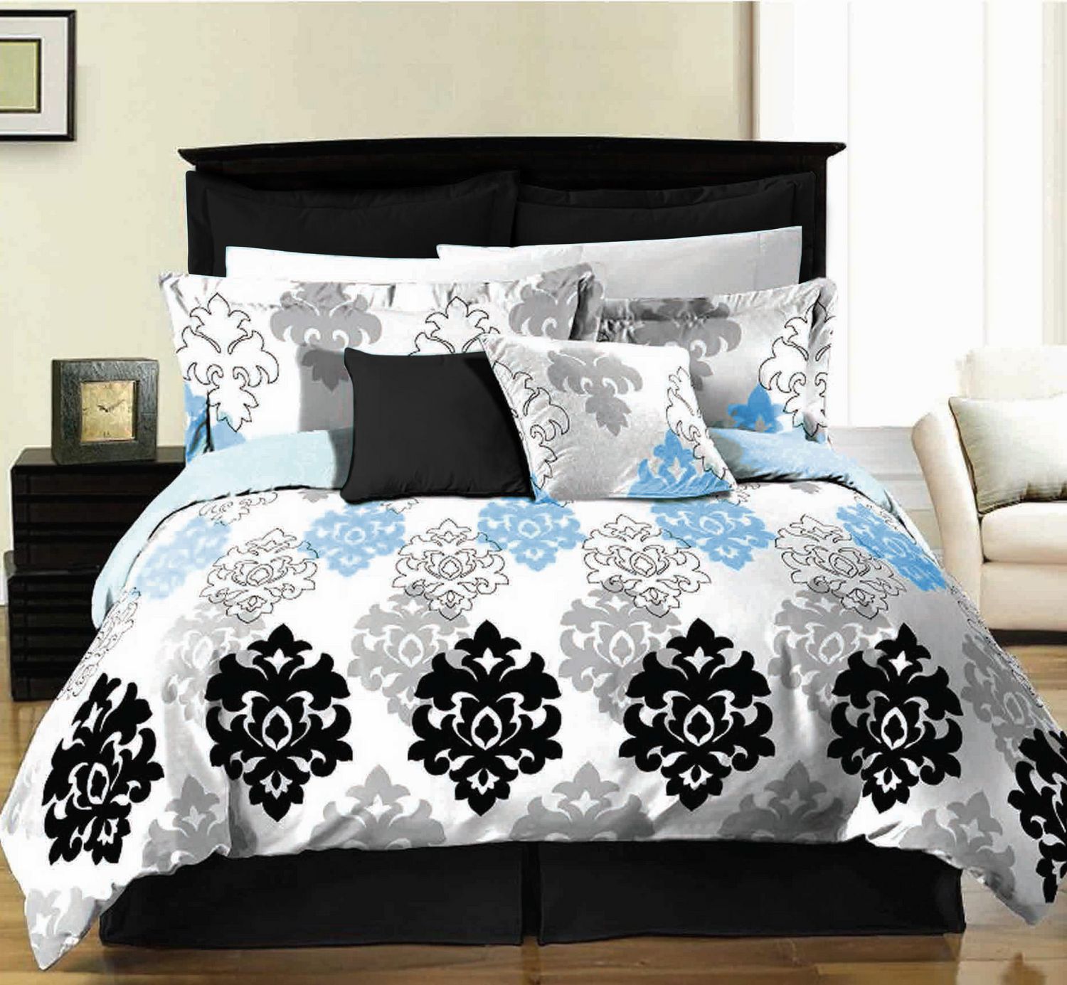 Johnson Home Orlando Aqua Comforter/ Quilt 4 Pc Bed In A Bag (Twin