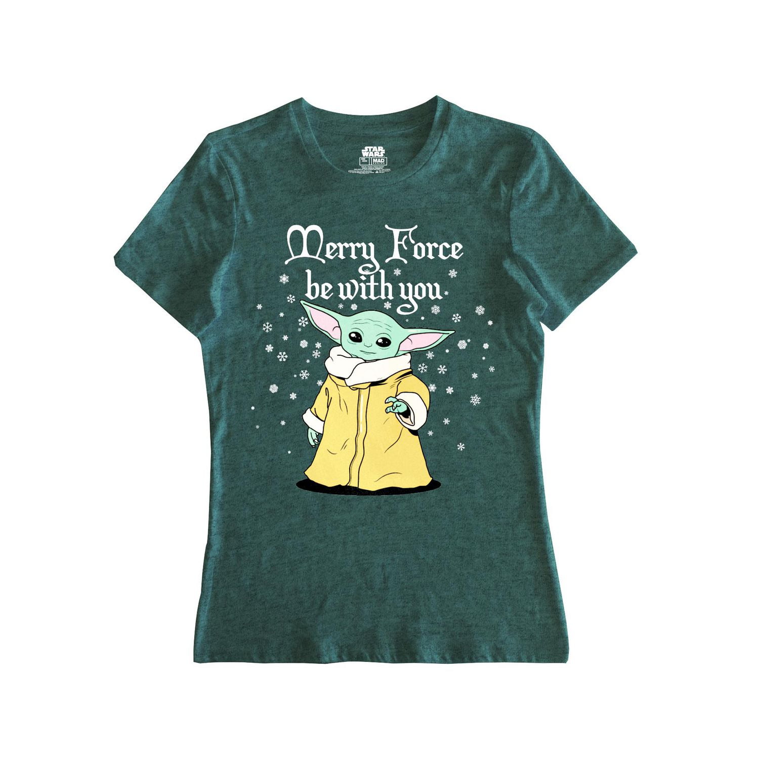 Ladies Star Wars Merry Force Be With You Short Sleeve T-Shirt