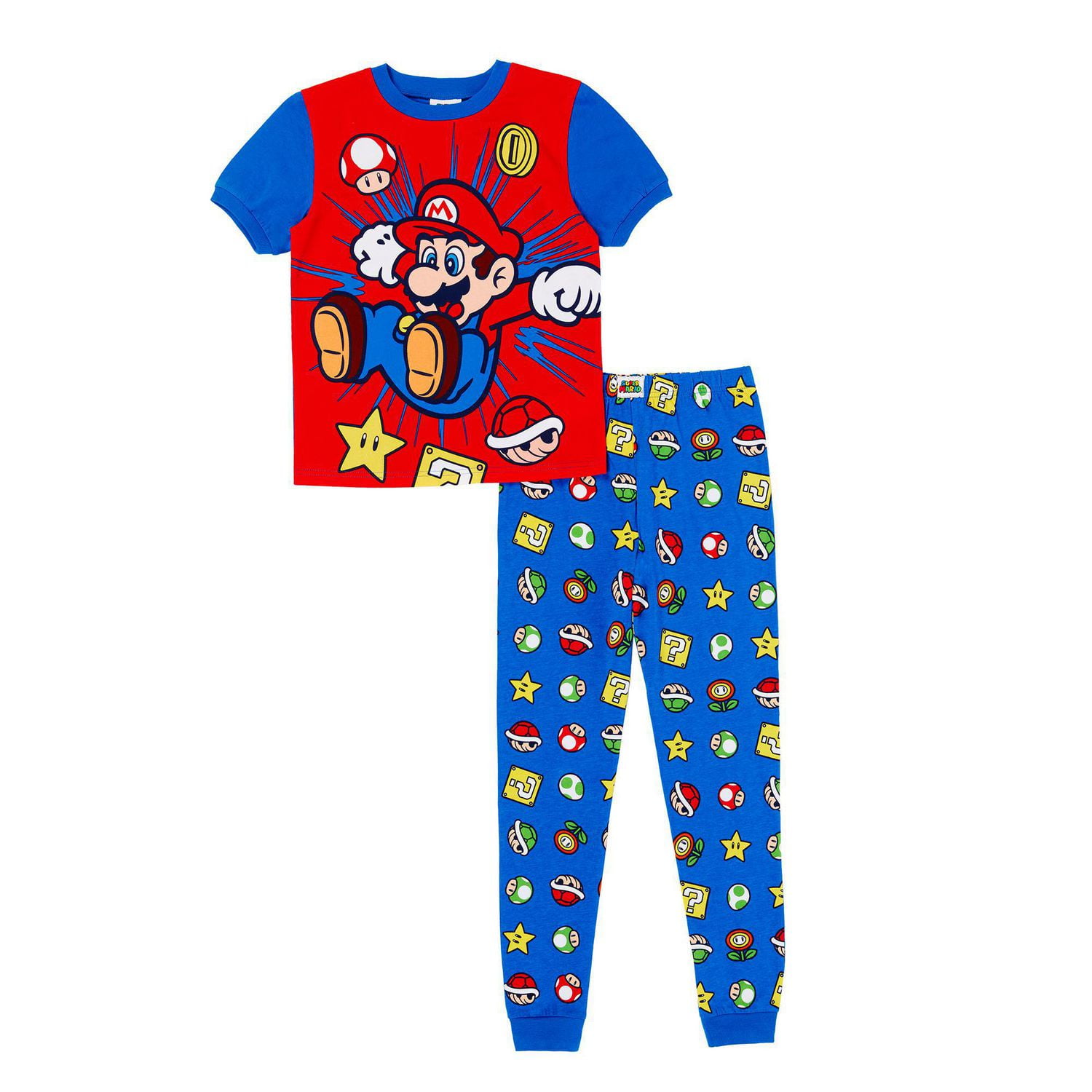 Super Mario Boys' 2-Piece Pajama Set