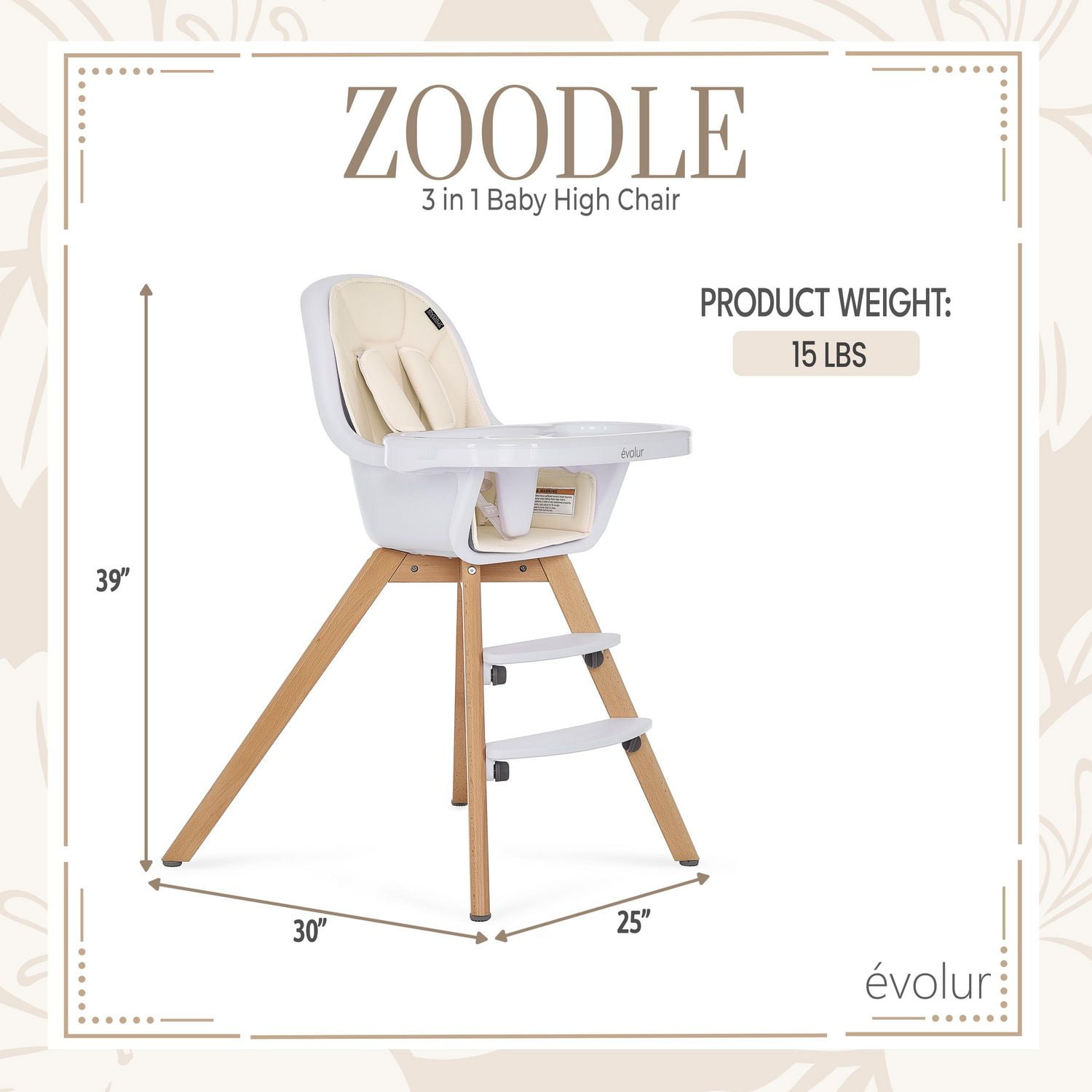evolur zoodle high chair