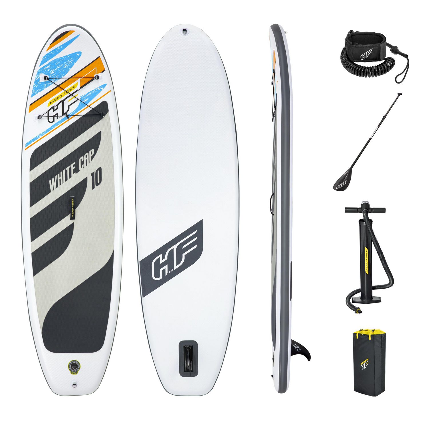 Hydro-Force White Cap Set Inflatable Stand-up Paddleboard 10' x 33