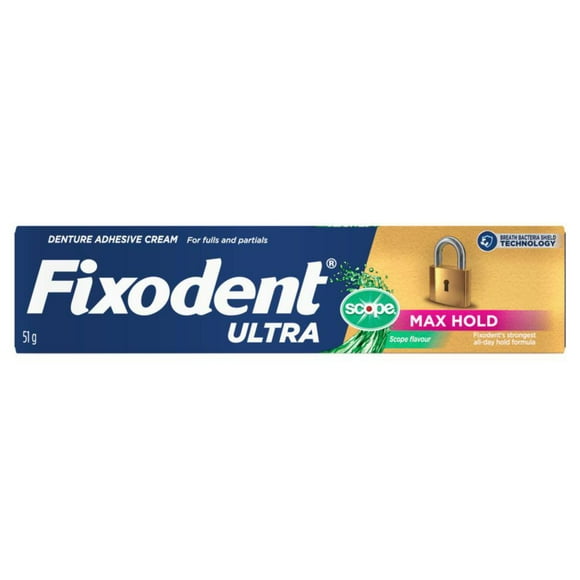 Fixodent Ultra Max Hold Plus Scope Secure Denture Adhesive
