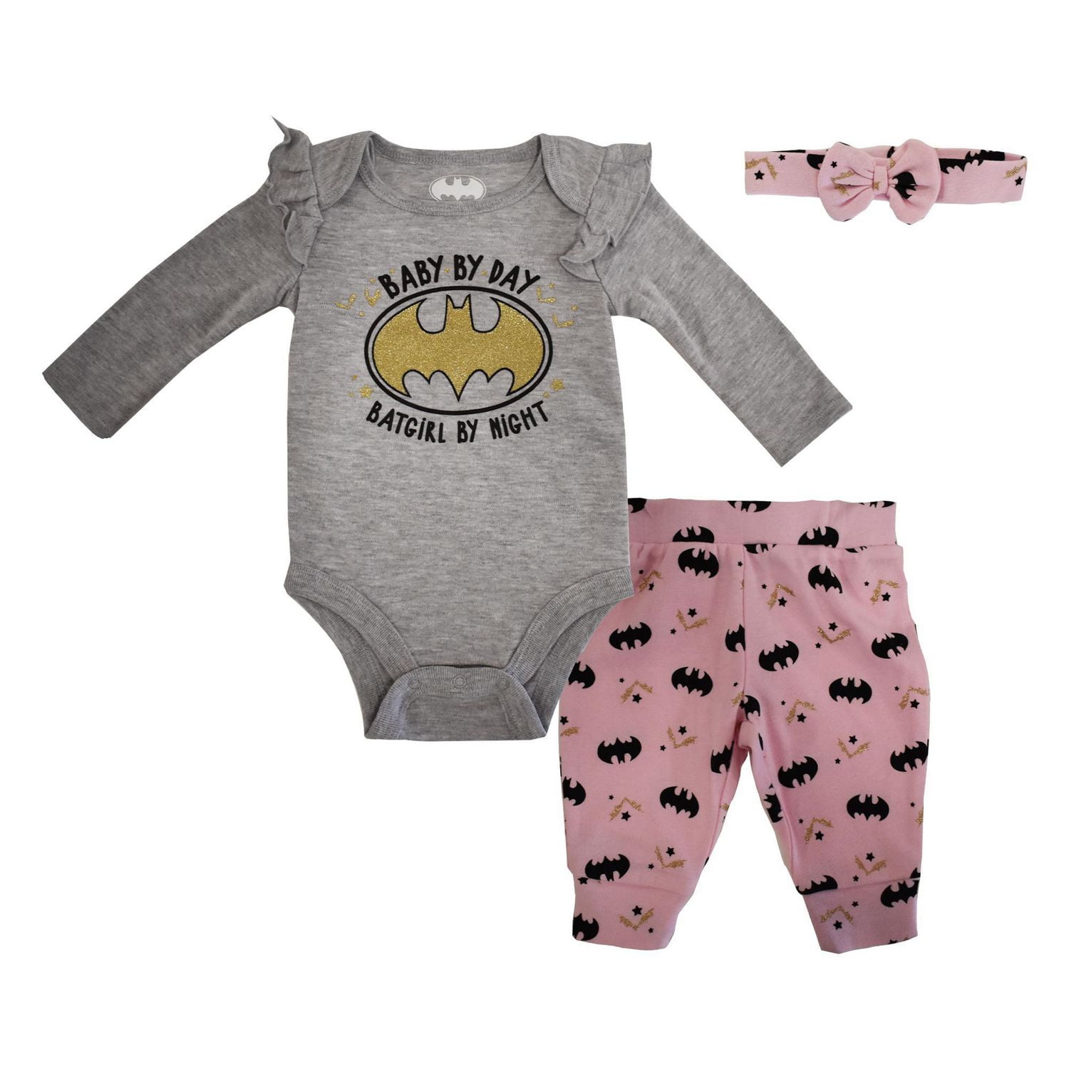 Infant Girls Batgirl By Night 3 Piece Set