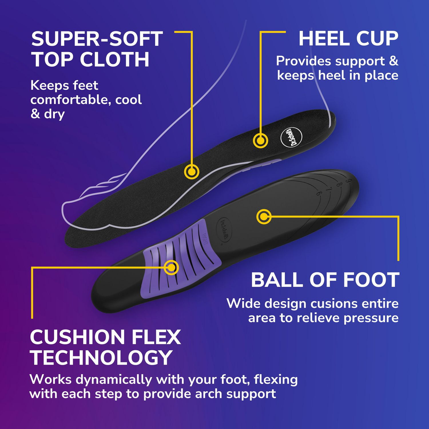 Dr. Scholl's® Love Your SNEAKERS Full Length Insoles, Women Size 6-10, 1 pair
