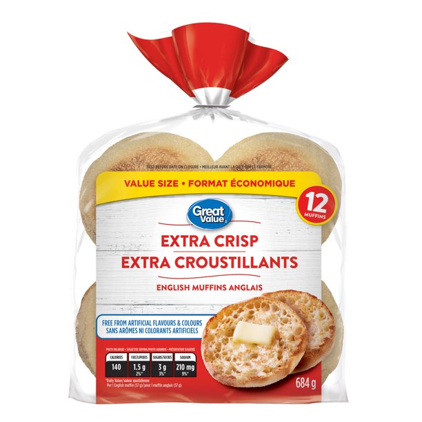 Great Value Extra Crisp English Muffins Walmart.ca