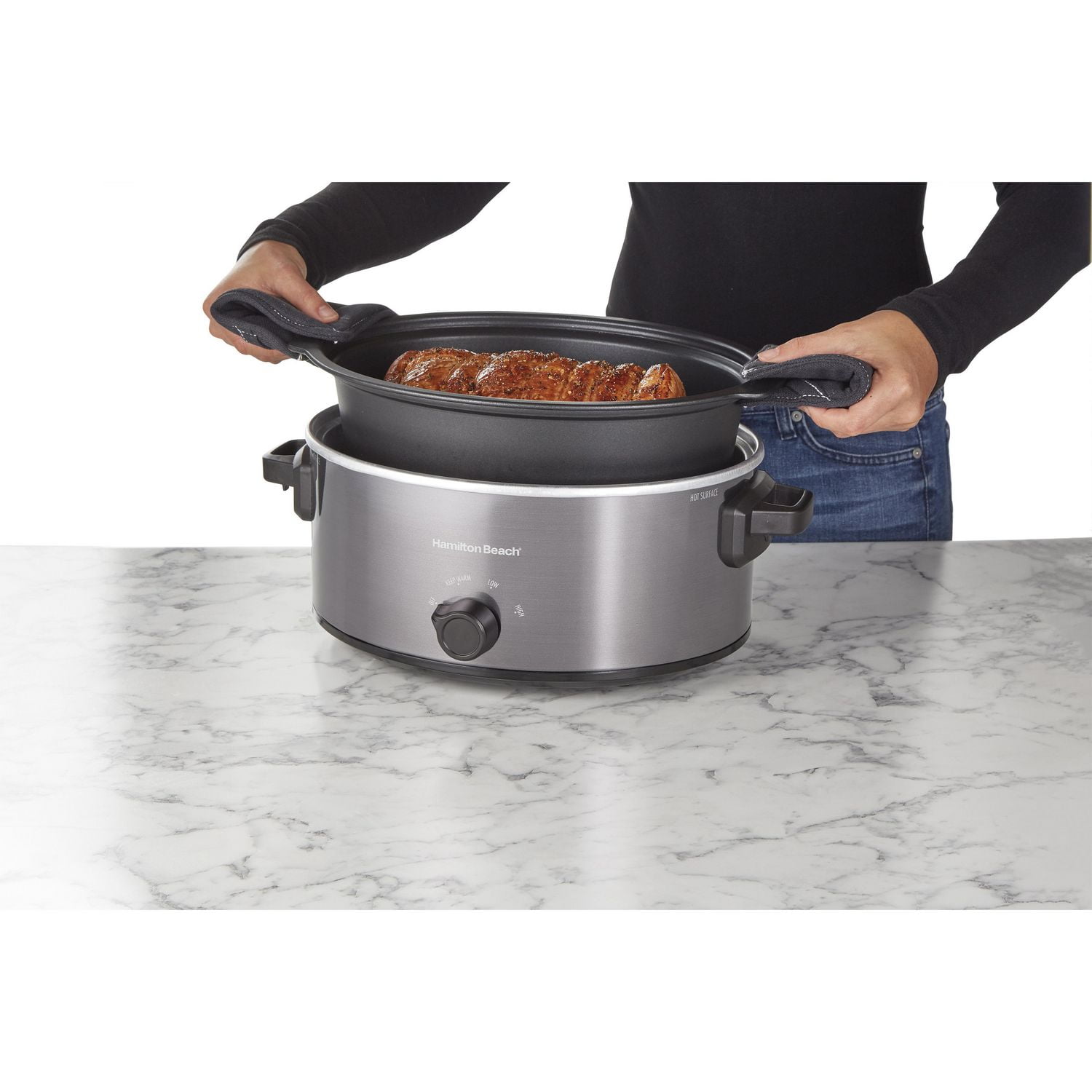 Hamilton Beach Stovetop Sear Cook Slow Cooker 6 Quart 33669C