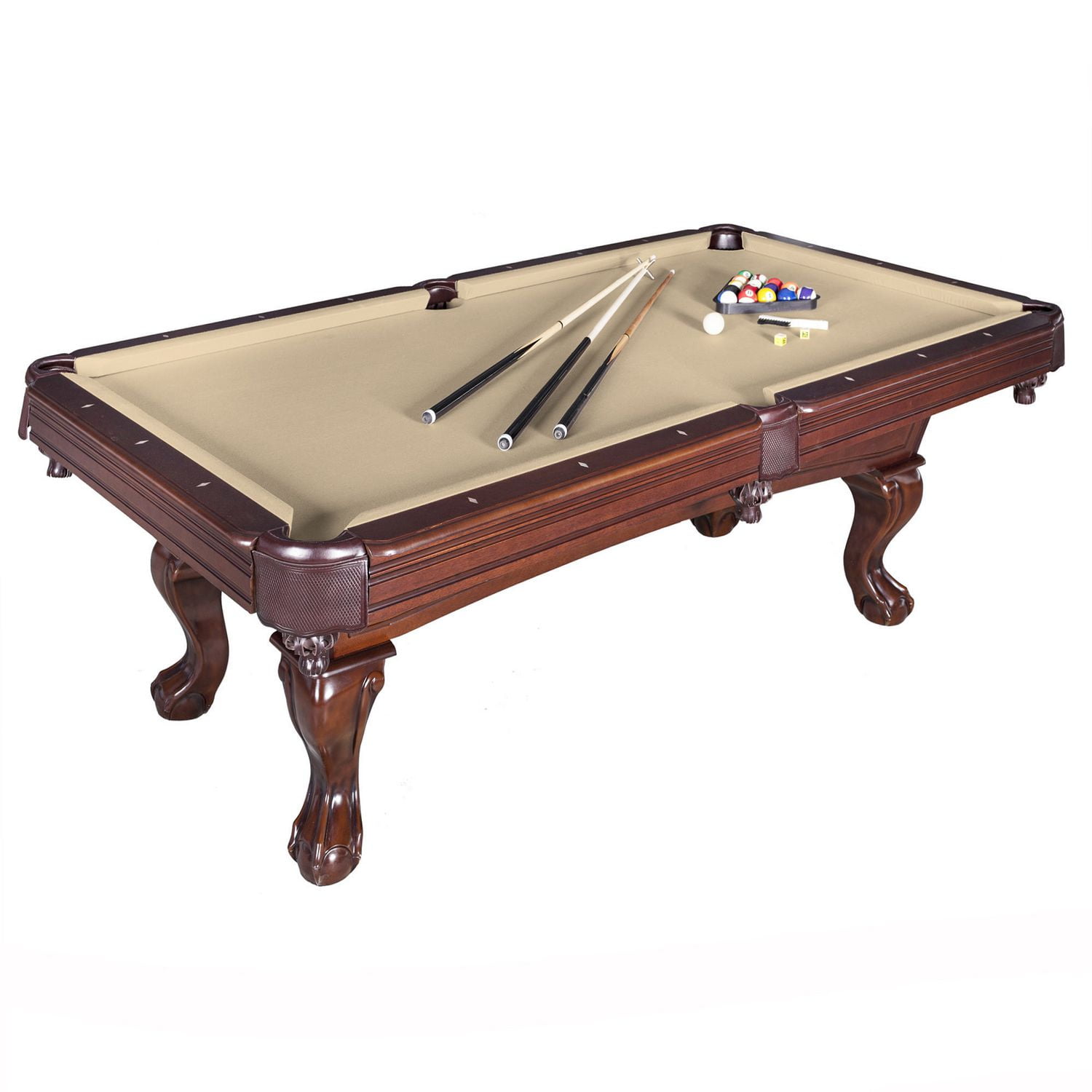 Hathaway Augusta 8 Non Slate Pool Table Walnut Finish Walmart Canada