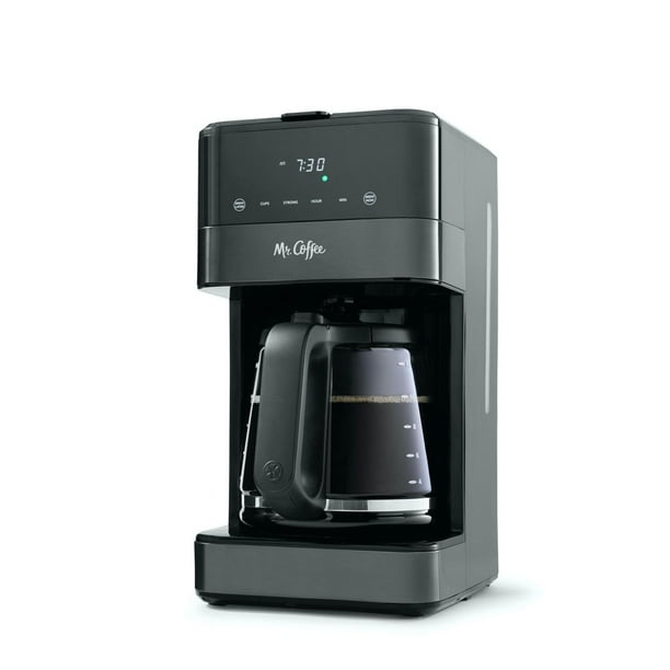 Cafetière programmable Mr. Coffee à 12 tasses avec écran tactile à DEL,  acier inoxydable, noir 
