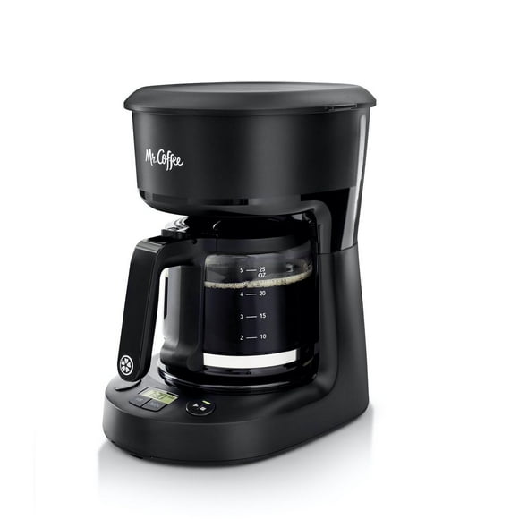 Cafetière programmable Mr.&nbsp;Coffee à 5&nbsp;tasses, machine à café peu encombrante, noir noir