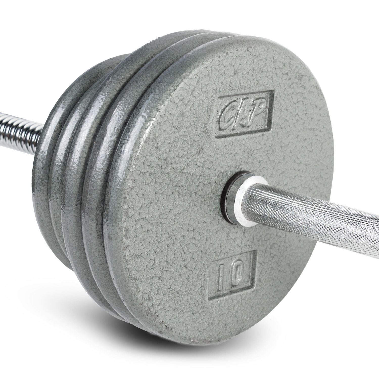 CAP Barbell 100 lb Standard Weight Set with Chrome Bar