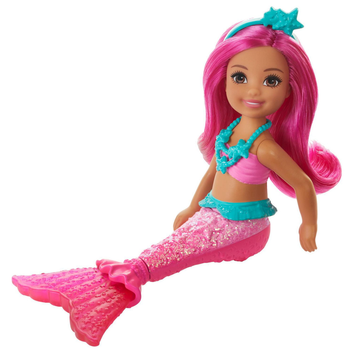 Barbie Dreamtopia Chelsea Mermaid Doll 6.5 inch with Pink Hair and Tail Walmart