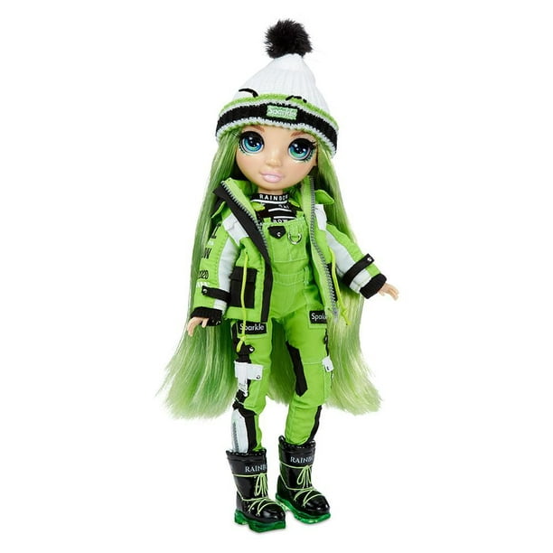 Rainbow High Olivia - poupée de mode camouflage verte. outfit à la