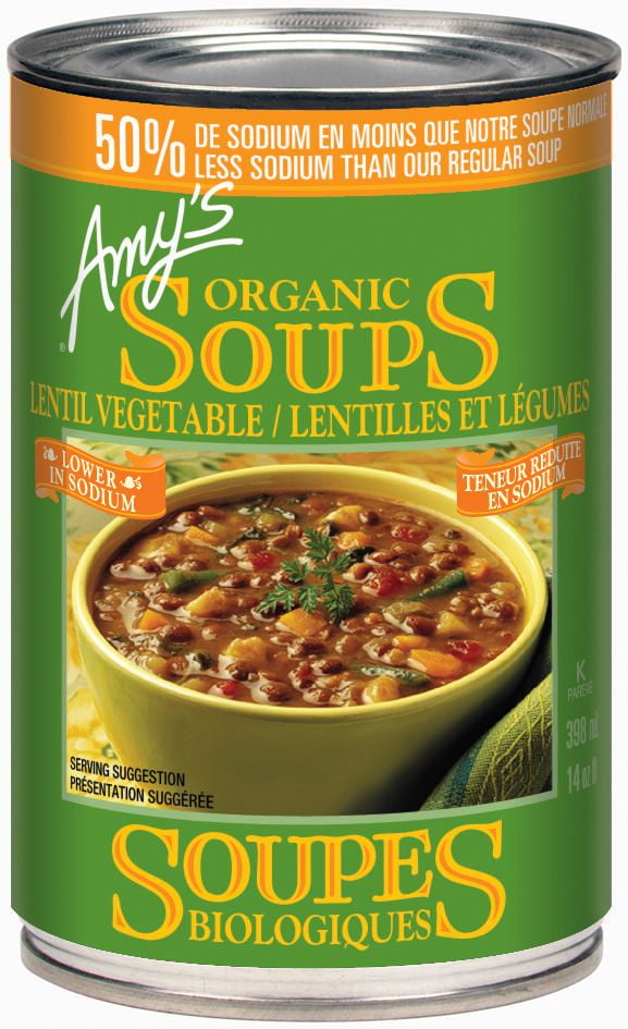 Amy's Kitchen Organic Low Sodium Vegetable Lentil Soup Walmart Canada