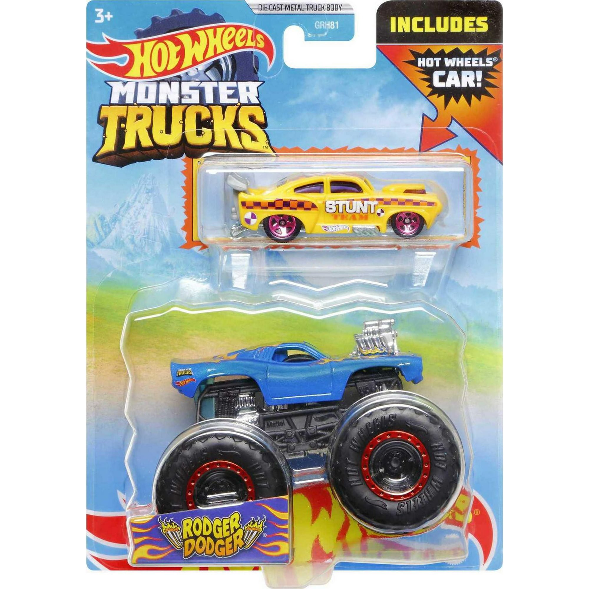 Hot Wheels Monster Truck 1:64 Rodger Dodger Vehicle 