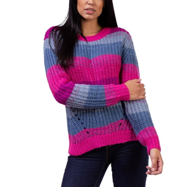 Buy a Lucky Brand Womens Bold Stripe Pullover Sweater