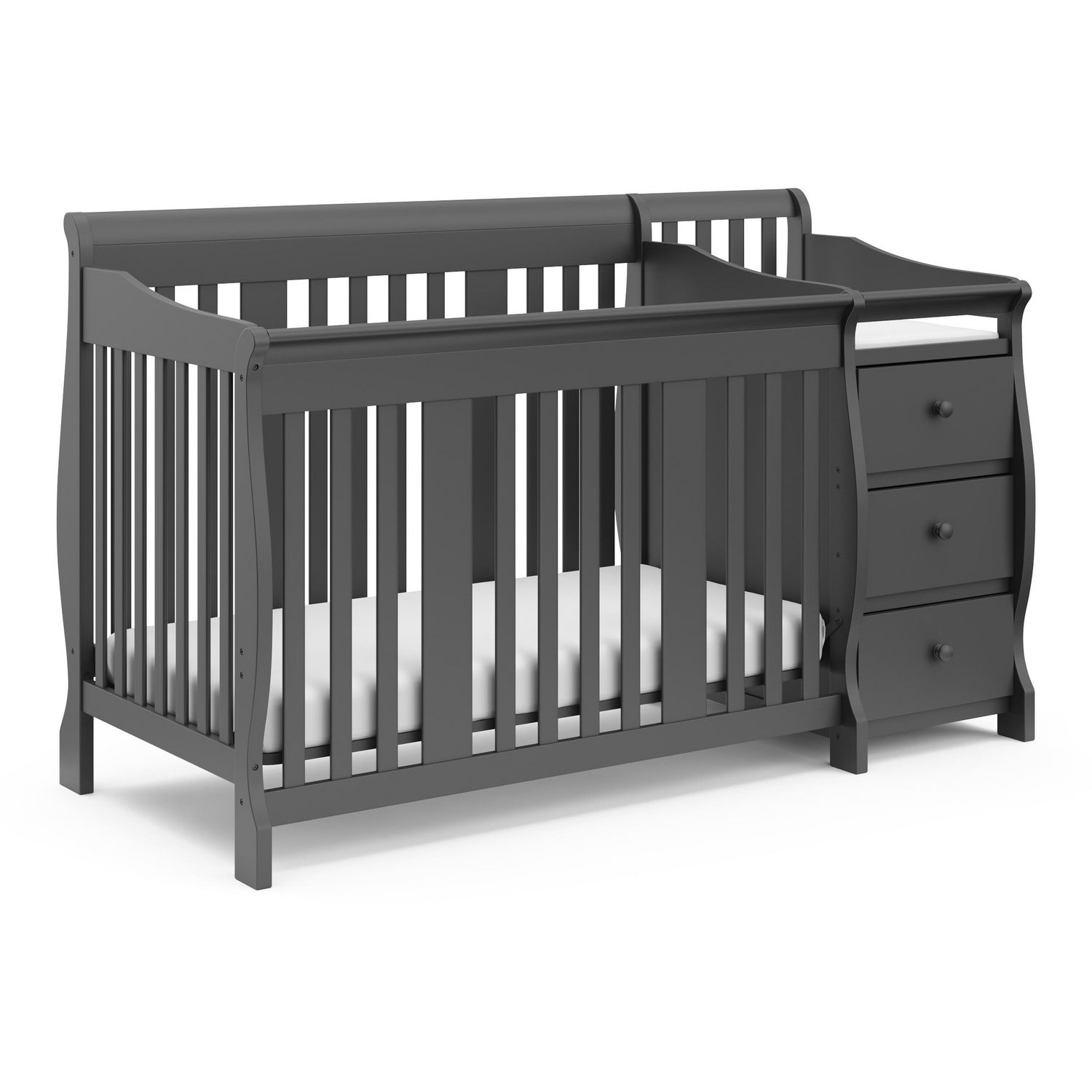 Lit de Bébé 5-en-1 avec Table à Langer Attachée Portofino de Storkcraft
