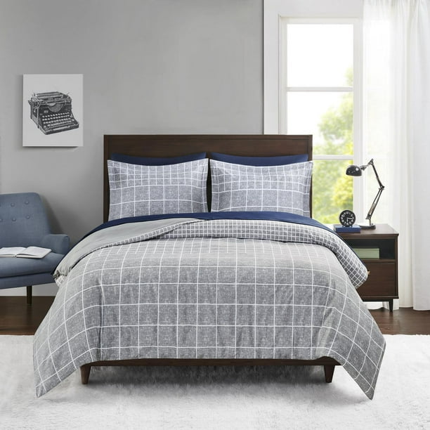 Mainstays Reversible Duvet Cover Set, Available Sizes : TwinXL and