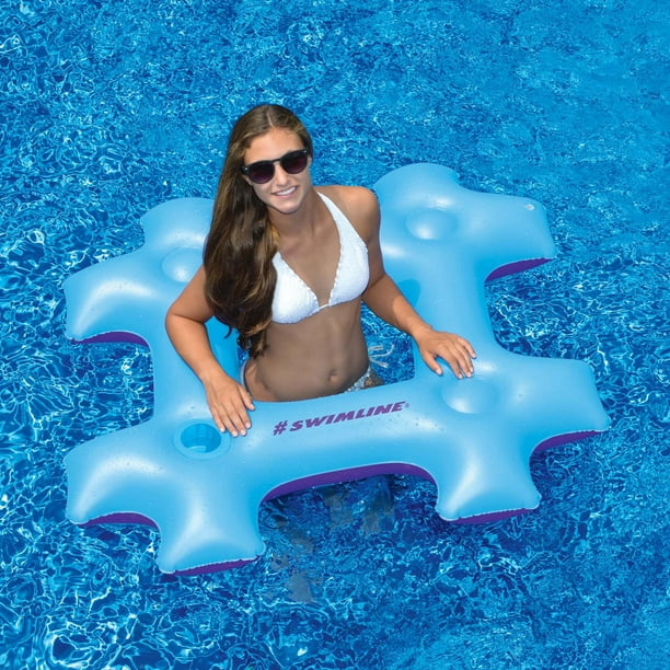 Flotteur de piscine gonflable de 47 po Hashtag de Swimline