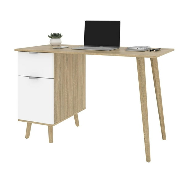 Bureau en Chêne marron, bureau d'ordinateur moderne