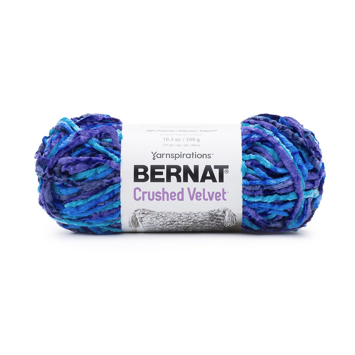 BERNAT CRUSHED VELVET YARN, BLUE BRILLIANCE (300G) | Walmart Canada