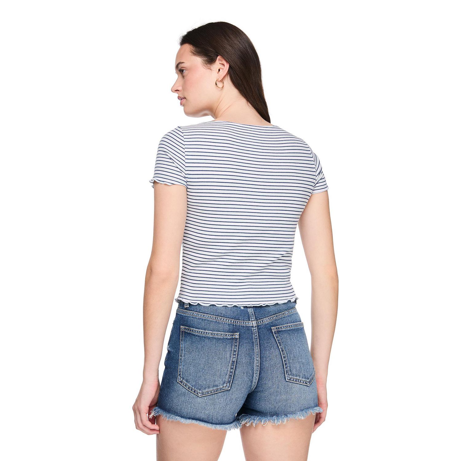 T-shirt rayé No Boundaries pour femmes