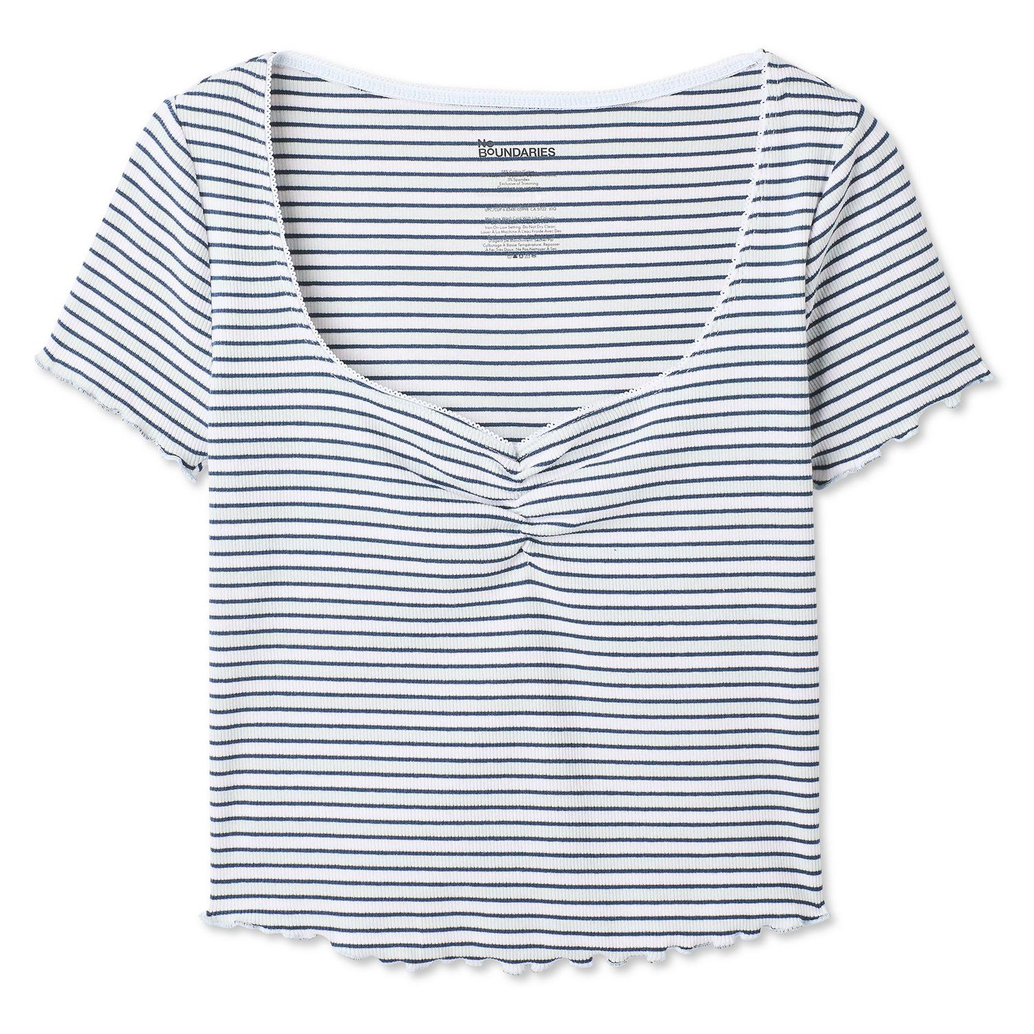 T-shirt rayé No Boundaries pour femmes
