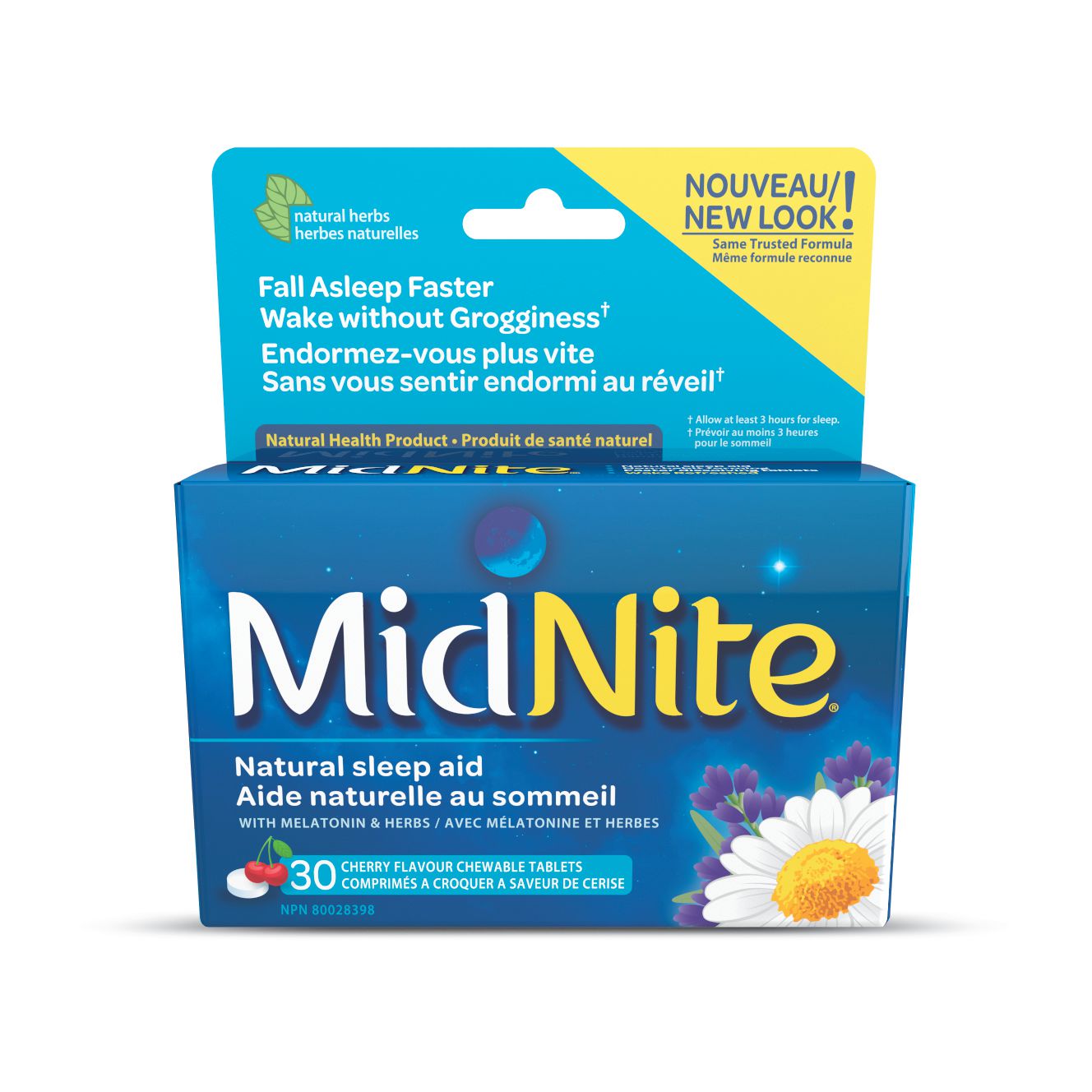 MidNite Natural Sleep Aid Chewable Tablets Cherry Flavoured Contains Melatonin (1.5mg