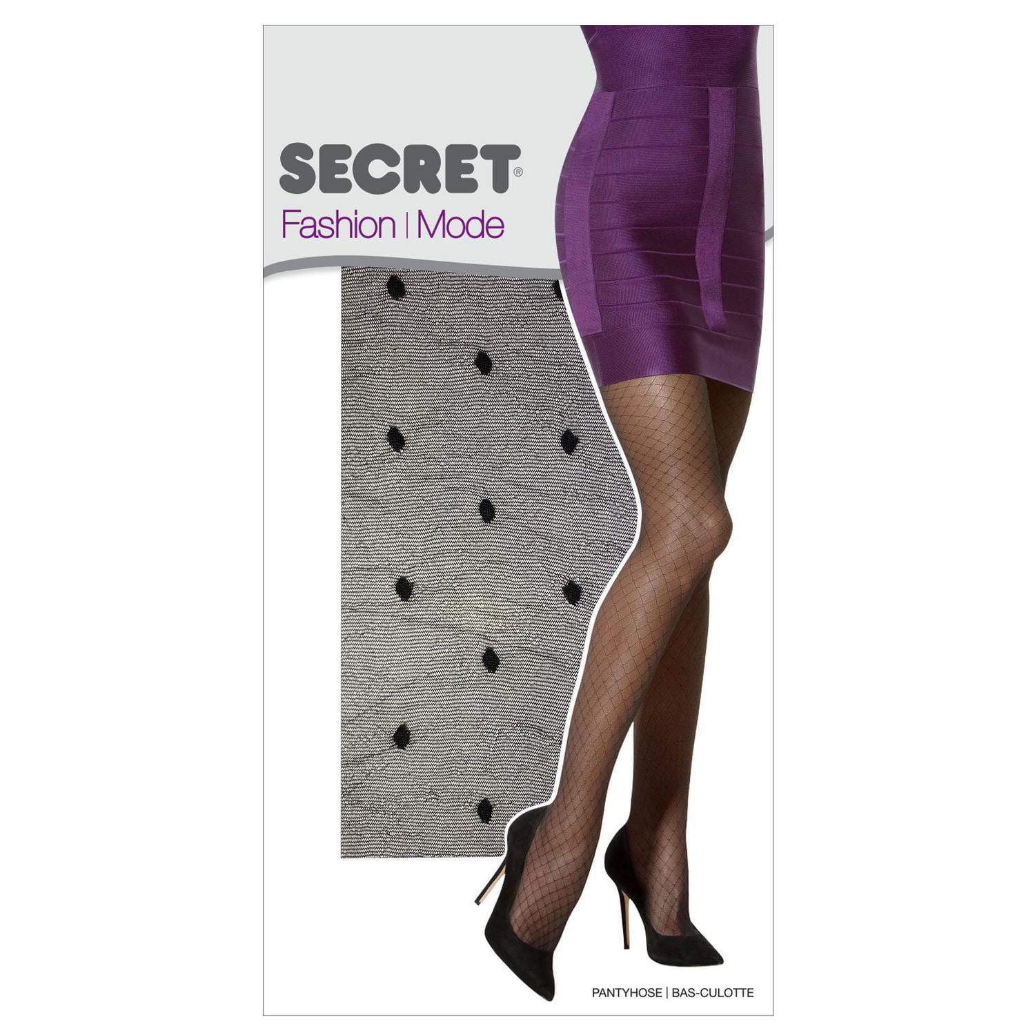 Secret® Polka Dot Pattern Control Top Fashion Pantyhose 1pk